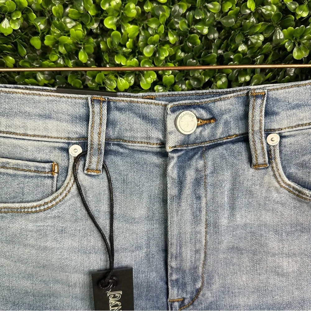 Nwt Blank NYC Light Blue Jean Shorts distressed fray‎ hem The Lenox high rise
